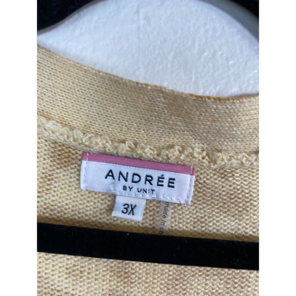 Andrée By Unit Women's Leopard Print Cardigan Sweater Plus Size 3X Button-Up - Picture 3 of 13